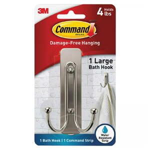 Lg Dbl Bath Hook Stn Nkl