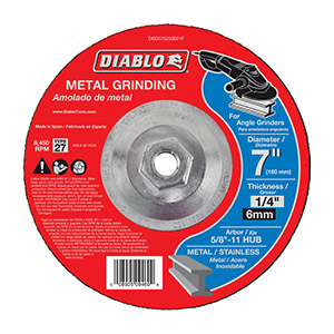 Diablo 7" Met Dc  Disc 7x1/4x5/8