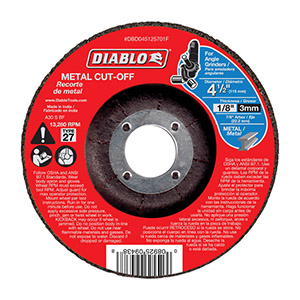 Diablo 4-1/2" Met Dc Cutoff T27