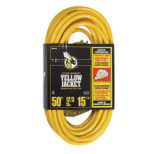 50' 12/3 Yellow Jacket Ext. Cord