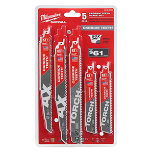 5pc Carbide Sawzall Blade Set