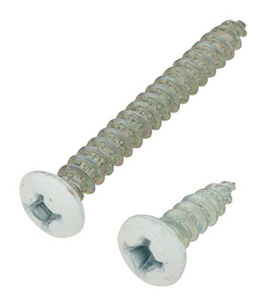 #7x1-1/4"&1/2" Wht Screws 12pk