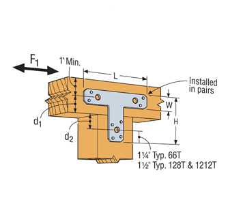 6"x6" T-strap