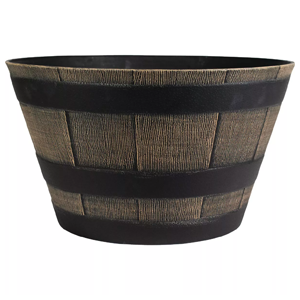 Resin Whiskey Barrel Pot