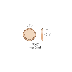 Fitts F7017 Round Rosette Beech