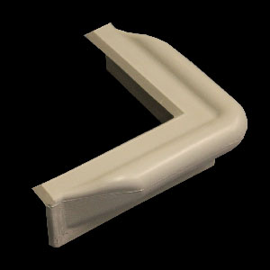 (e) Corner Mount Dock Bumper Gry