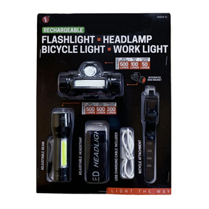 Headlamp & Flsh Light 3in1 Recha