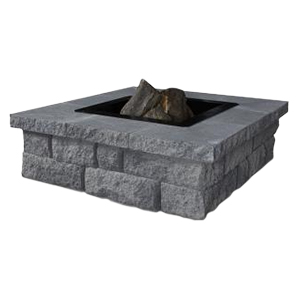 Square Fire Pit Kit - Granite Bl