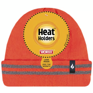 Orange Roll-up Hat W/refl Stripe