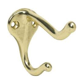Coat And Hat Hook Bright Brass