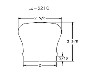 6210sc Handrail Red Oak 8'