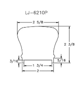 6210psc Plowed Rail Red Oak 12'
