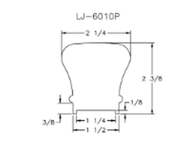 6010sc Plowed Rail Red Oak 8'