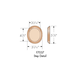 7037 Oval Rosette     Oak