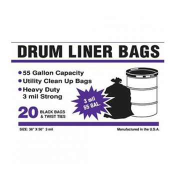 Black 3mil 20ct Drum Liner