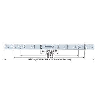 1-1/2"X18-5/16" PLATE STRAP 16ga