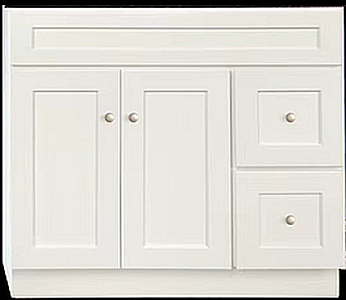 Salem White 36x21 Bath Vanity