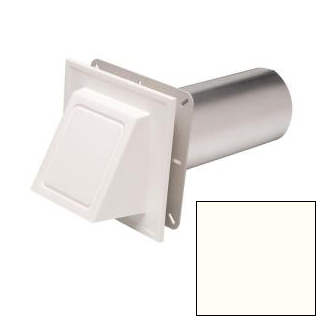 4" Hooded Dryer Vent 123 White