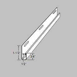 White J-channel 1/2" X 12'6"