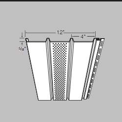 White T4 Center Vent Soffit 12'