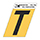 1-1/2"gold Alum Letter T