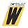 1-1/2"gold Alum Letter W