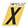 1-1/2"gold Alum Letter X