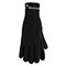 Blk Flat Knit Gloves W/grips M/l
