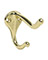 Coat And Hat Hook Bright Brass