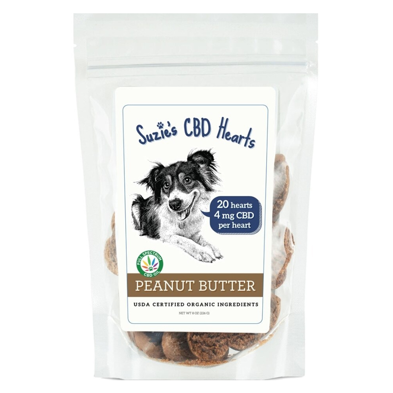 Suzie's CBD Hearts for Dogs - Peanut Butter