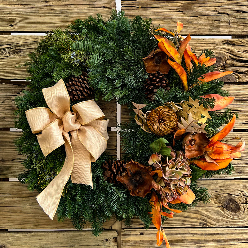 WREATH NATURAL ORANGE SM