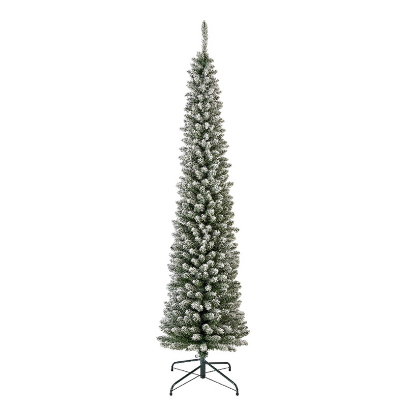 PENCIL TREE 10' UNLIT SNOWY