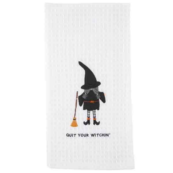 QUIT WITCHIN WAFFLE TOWEL