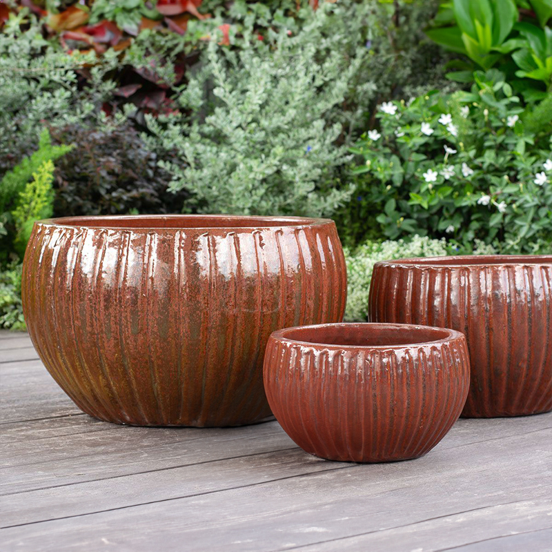 LANTANA LOW BOWL COPPER 15X9