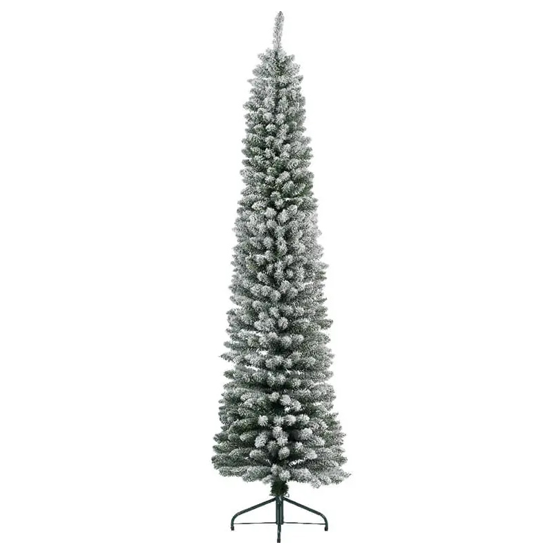 PENCIL TREE 6' UNLIT SNOWY