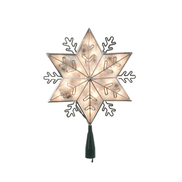 Star Snowflake Silver Lighted
