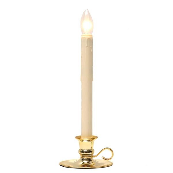 CANDLE TRADITIONAL BRASS/IVORY