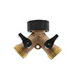 HOSE Y WITH SHUT-OFF BRASS