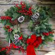 WREATH RED BIRD FROST SM