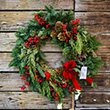 WREATH TRADITIONAL RED GOLD SM
