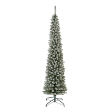 PENCIL TREE 10' UNLIT SNOWY