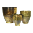 PLANTER MTL ANTQ BRASS LG