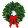 20-22"DF Balsam w/Red Bow&Cones