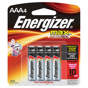 4PK-AAA ENERGIZER MAX BATTERIES