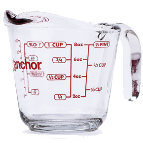 GLASS MEASURING CUP: 1CUP/ 8OZ