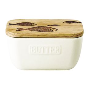 Blue Butter Dish - Fish Repeat