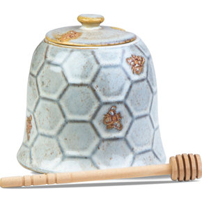 BEEHIVE HONEY POT WITH DIPPER