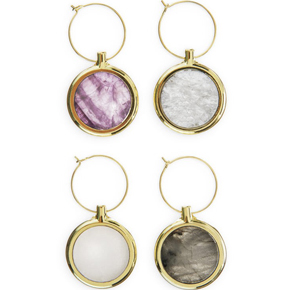 Agate Wine Charms Set of 4