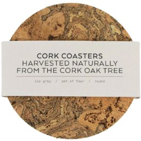 Natural Cork Coaster Set of 4