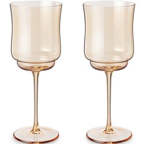 TULIP WINE GLASSES - AMBER SET/2